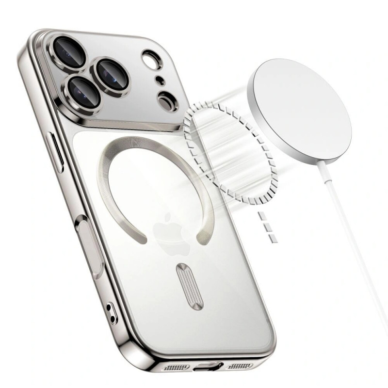 Tech-Protect MagFlex MagSafe vāciņš Apple iPhone 17 Pro, Shiny Silver