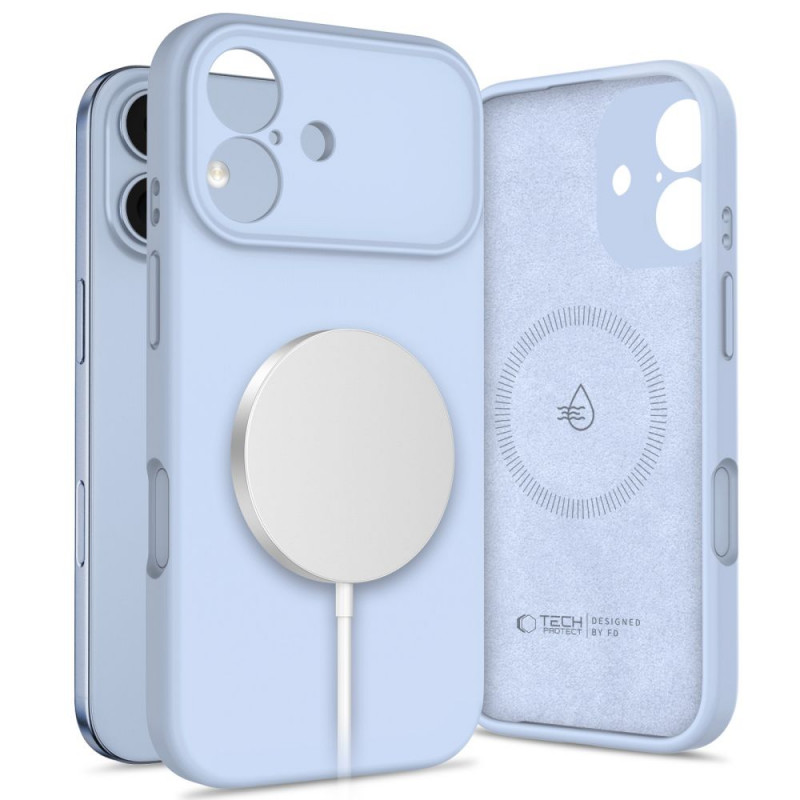 Tech-Protect silikona MagSafe vāciņš Apple iPhone 17, Mist Blue