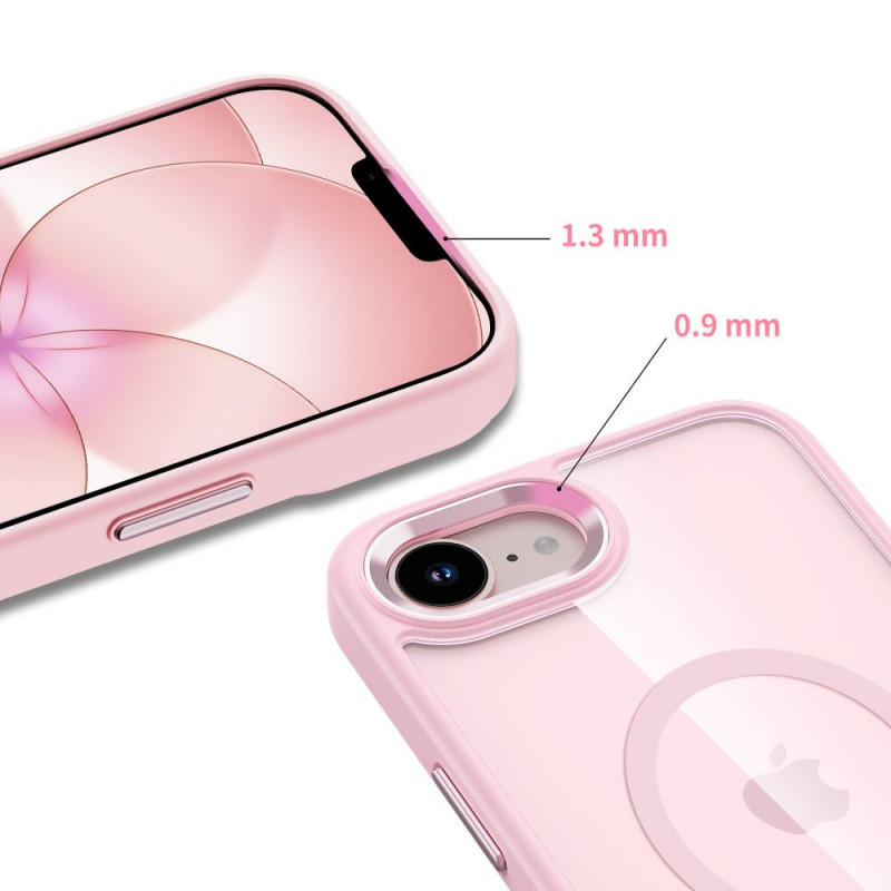 Tech-Protect Magmat MagSafe vāciņš Apple iPhone 16e / 17e, Soft Pink/caurspīdīgs
