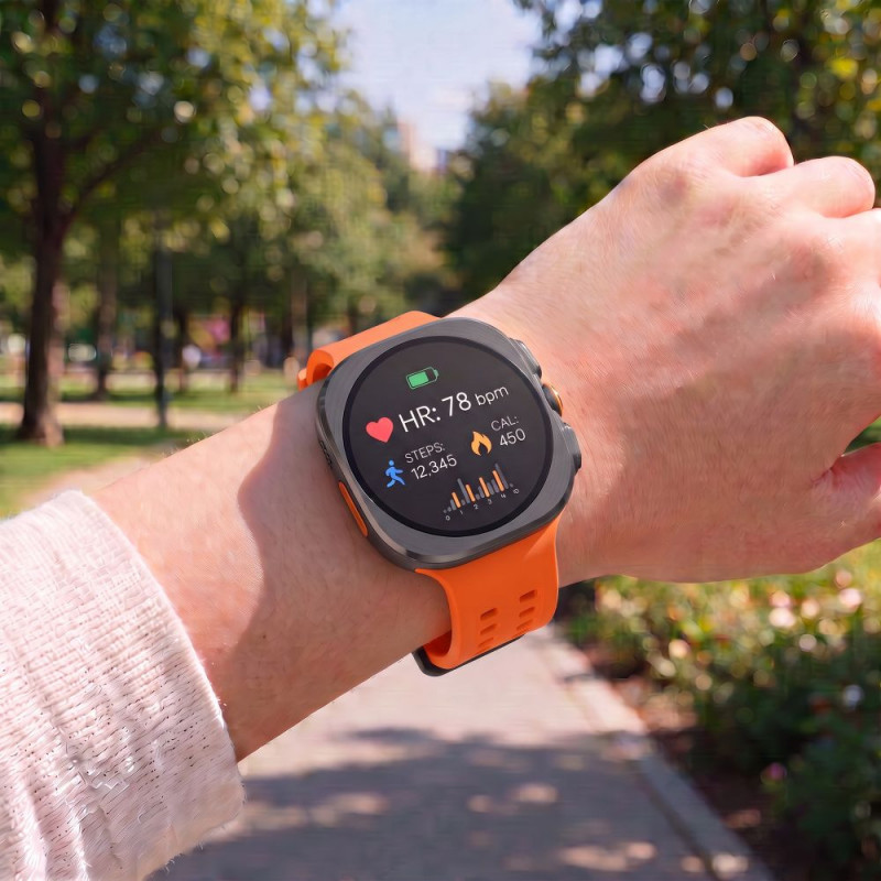 Tech-Protect silikona Air siksniņa Samsung Galaxy Watch Ultra 1 / 2 (2024-2026) 47 mm, Tangerine Orange