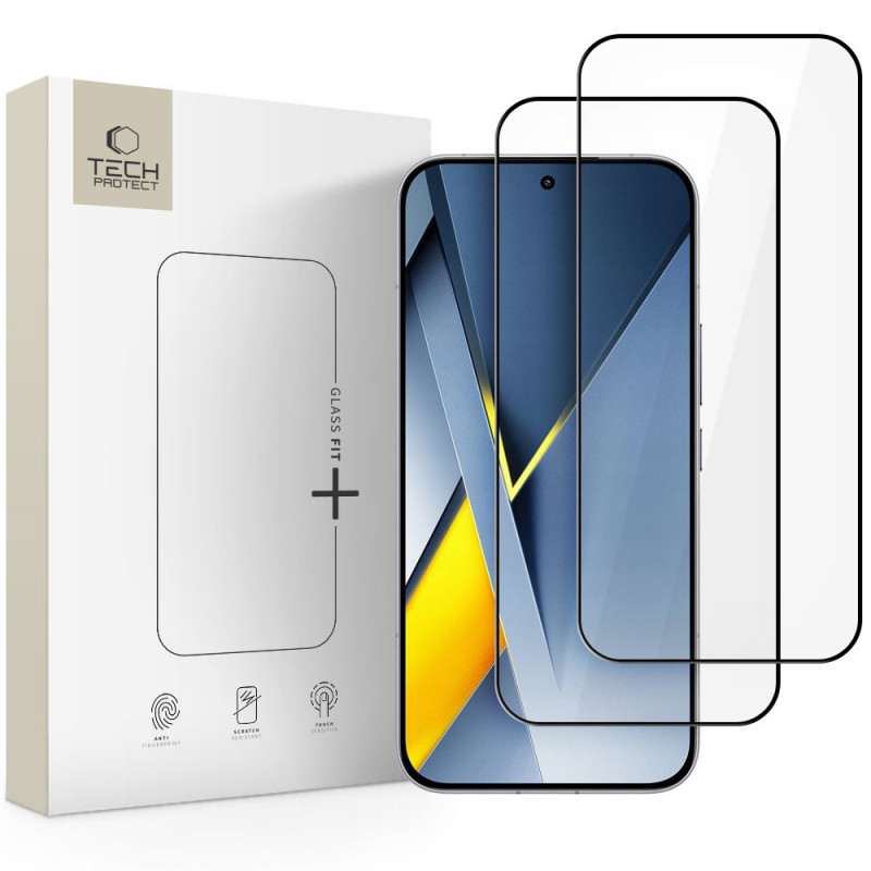 Tech-Protect Glass Fit+ rūdītais stikls Xiaomi Poco F8 Ultra THP5047, melns (2 gab.)