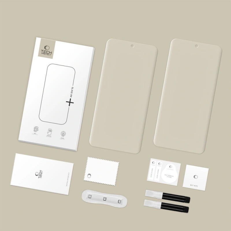 Tech-Protect Glass UV+ rūdītais stikls Xiaomi Redmi Note 15 Pro+ 5G / POCO M8 Pro, caurspīdīgs (2 gab.)
