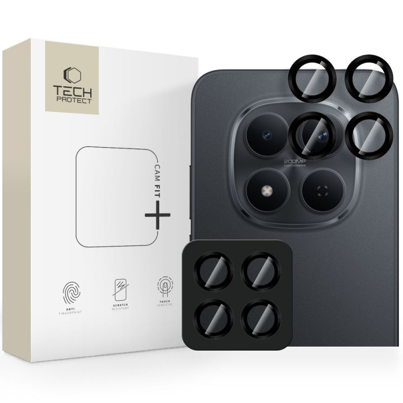 Tech Protect Tech-Protect Camring Fit+ THP5094 kameras aizsargs Xiaomi Redmi Note 15 Pro 5G / 15 Pro+ 5G / POCO M8 Pro, melns