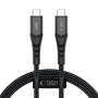 Tech-Protect Ultraboost UB11T USB-C uz USB-C kabelis PD 240W, 100 cm, melns