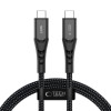 Tech-Protect Ultraboost UB11T USB-C uz USB-C kabelis PD 240W, 100 cm, melns