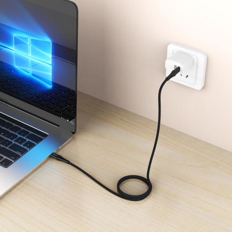 Tech-Protect Ultraboost UB11T USB-C uz USB-C kabelis PD 240W, 100 cm, melns