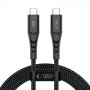 Tech-Protect Ultraboost UB11T USB-C uz USB-C kabelis PD 240W, 200 cm, melns