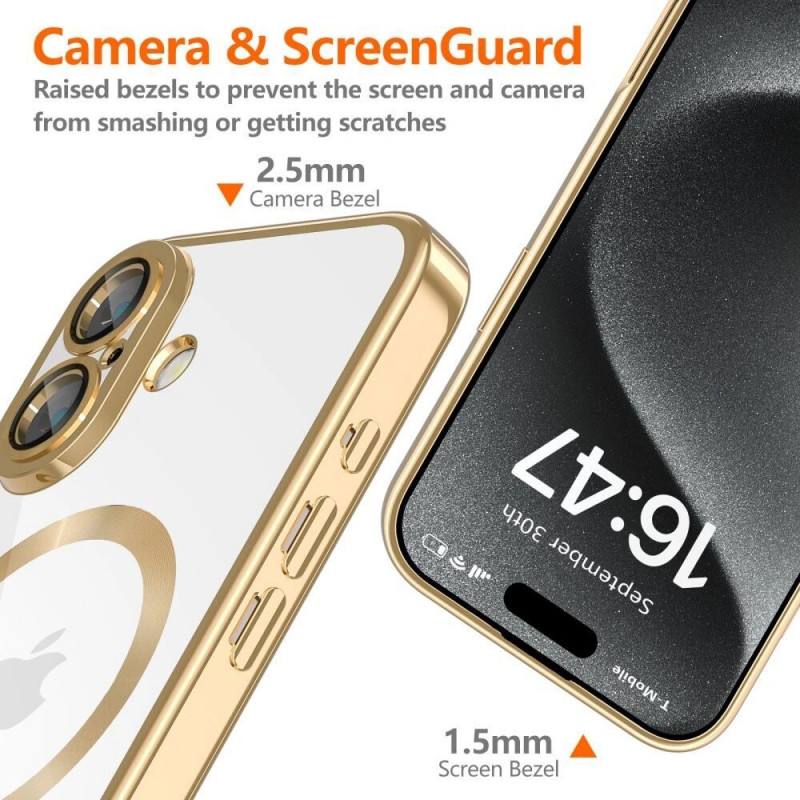 Tech-Protect MagFlex MagSafe vāciņš THP3927 Apple iPhone 17e / 16e, Shiny Gold