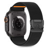 Tech-Protect Nylon Clasp pulksteņa siksniņa ar sprādzi Apple Watch 6 / 7 / 8 / 9 / 10 / SE / Ultra 1 / 2 44/45/46/49 mm, melna
