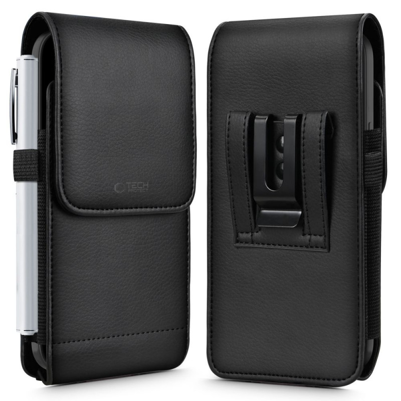 Tech-Protect SM75 universālais telefona futrālis ar somiņu 5,8–6,8 collu viedtālruņiem, melns