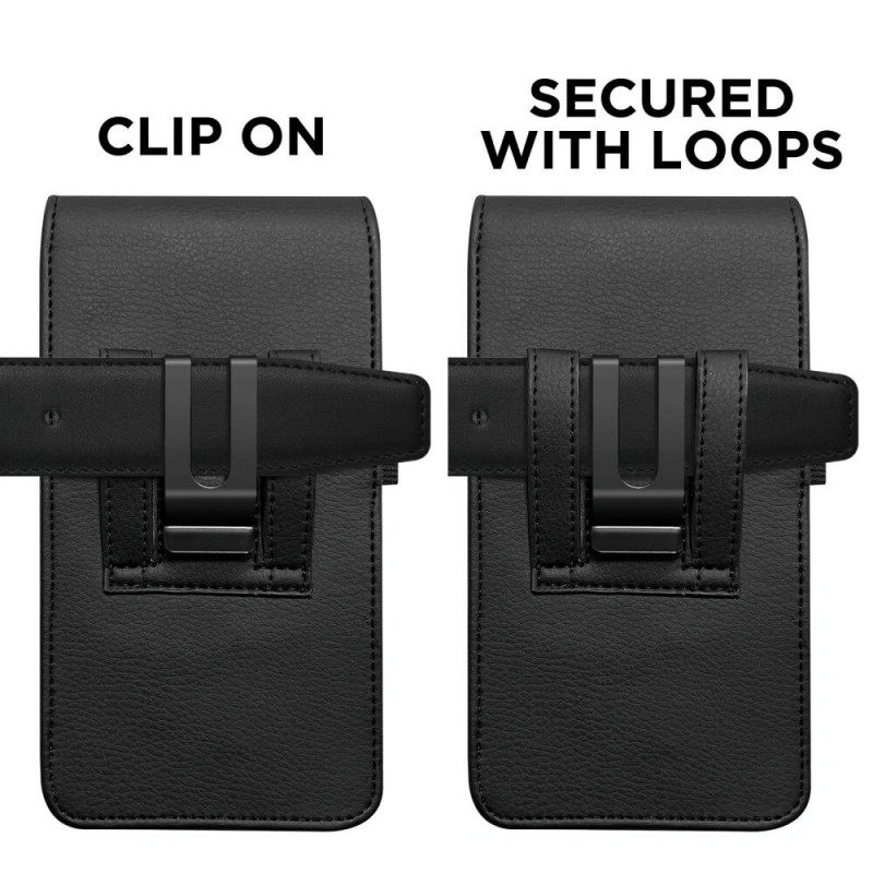 Tech-Protect SM75 universālais telefona futrālis ar somiņu 5,8–6,8 collu viedtālruņiem, melns