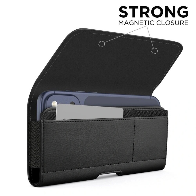 Tech-Protect SM80 THP4794 Universāls telefona futrālis ar klipsi 5,8–6,8 collu viedtālruņiem, melns