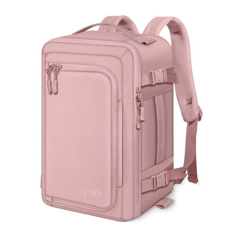 Tech-Protect Defender S50 Ryanair & Wizzair ceļojumu klēpjdatora kabīnes mugursoma, 20 L, 40x20x25 cm, Dusty Pink