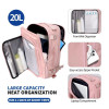 Tech-Protect Defender S50 Ryanair & Wizzair ceļojumu klēpjdatora kabīnes mugursoma, 20 L, 40x20x25 cm, Dusty Pink