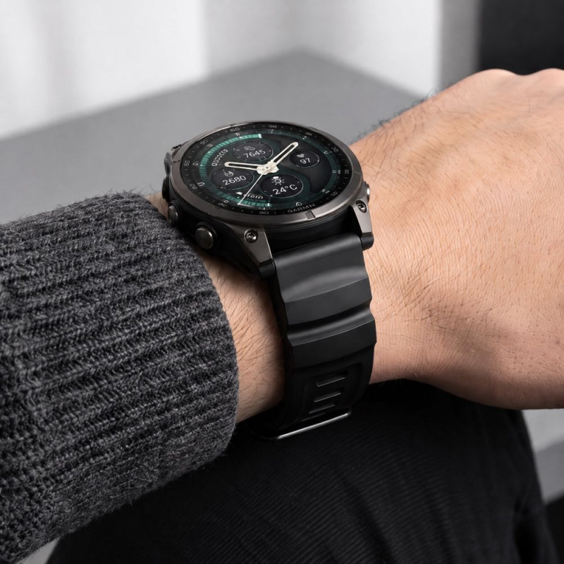 Tech-Protect Motion Garmin Fenix 5X / 5X Plus / 6X / 6X Pro / 7X / 8 / 8 Pro / 9 / 9 Pro pulksteņa siksna (51 mm), melna
