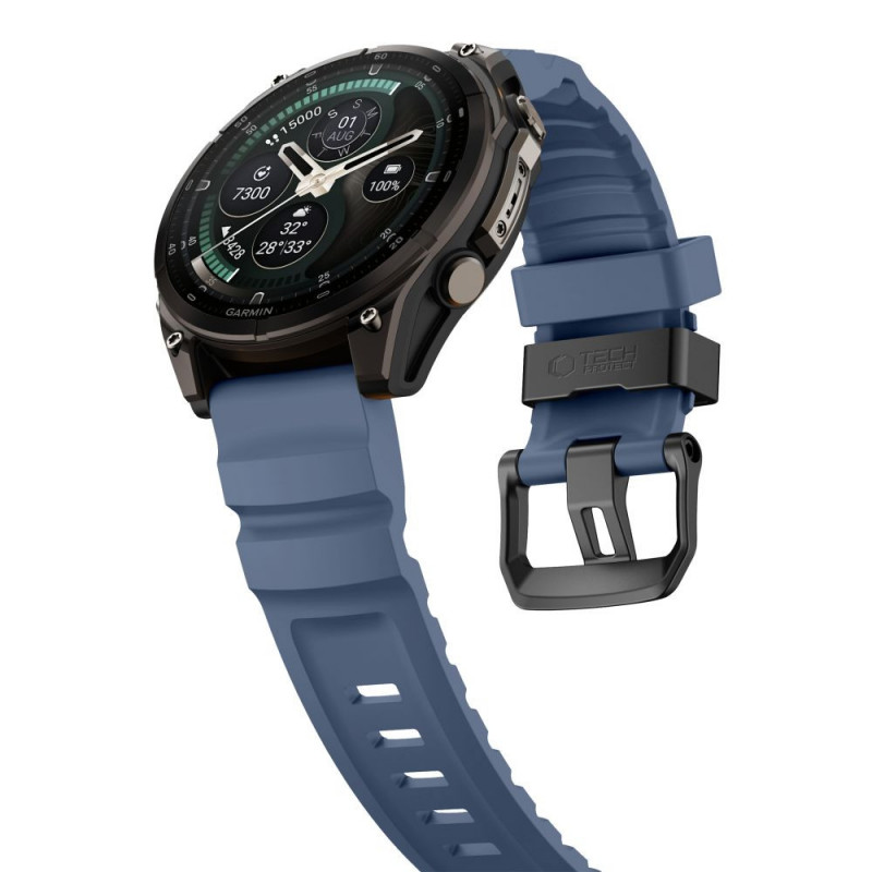 Tech-Protect Motion Garmin Fenix 5X / 5X Plus / 6X / 6X Pro / 7X / 8 / 8 Pro / 9 / 9 Pro pulksteņa siksna (51 mm), Nautical Blue