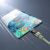 Choetech XCC-1068 PD 60W USB-C uz USB-C kabelis ar displeju, 1,2 m, zaļš