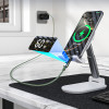 Choetech XCC-1068 PD 60W USB-C uz USB-C kabelis ar displeju, 1,2 m, zaļš