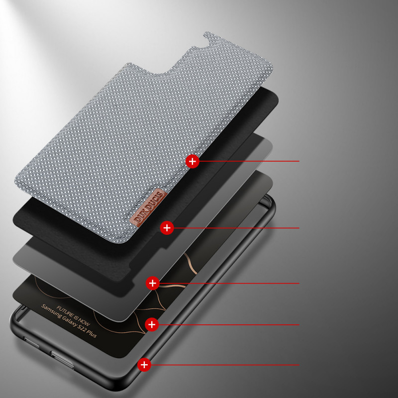 Dux Ducis Fino neilona apvalks Samsung Galaxy S22+ (S22 Plus), zils