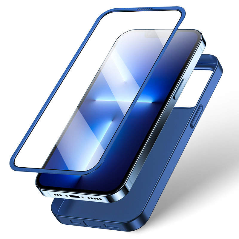 Joyroom 360 Full Case + rūdīts stikls Apple iPhone 13 Pro Max, JR-BP928, zils