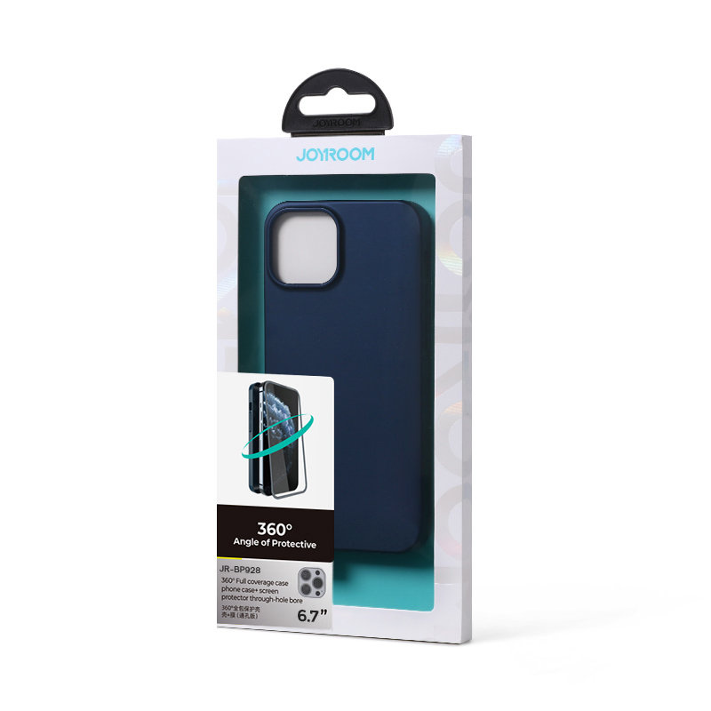 Joyroom 360 Full Case + rūdīts stikls Apple iPhone 13 Pro Max, JR-BP928, zils
