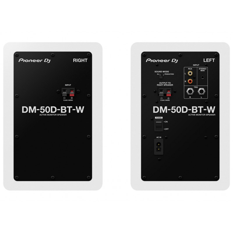 Pioneer DJ DM-50D-BT-W aktīvais monitora skaļrunis, 3,4 collas, 25 W (1 pāris), balts