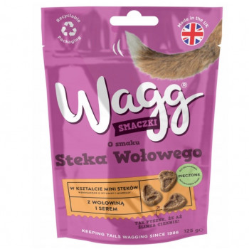 Wagg liellopa steika garšas kārumi suņiem, 125 g