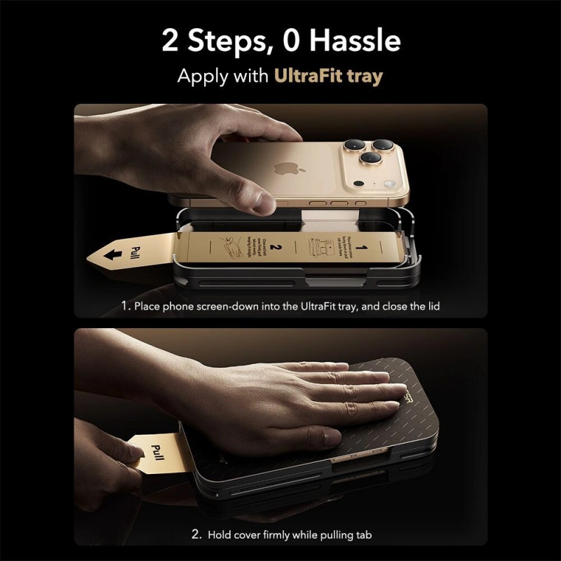 ESR UltraFit Armorite Pro rūdītā stikla ekrāna aizsargs ar Glass by Corning Apple iPhone 17 Pro Max, ESR928