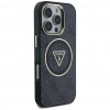 Guess GUHMP16LHG4PRTGK IML Metal Glitter 4G Circle Triangle MagSafe vāciņš Apple iPhone 16 Pro, melns