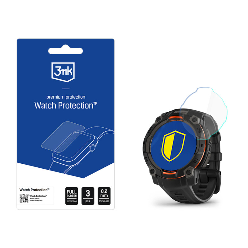 3MK FlexibleGlass Watch Garmin Instinct 3 45 mm hibrīda ekrāna aizsargplēve