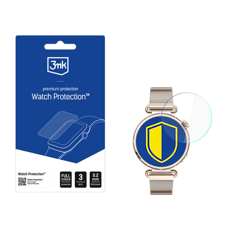 3MK FlexibleGlass Watch hibrīda stikla ekrāna aizsargplēve Huawei Watch GT 6 41 mm