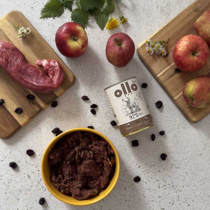 OLLO Pure Deer mitrā suņu barība, 850 g