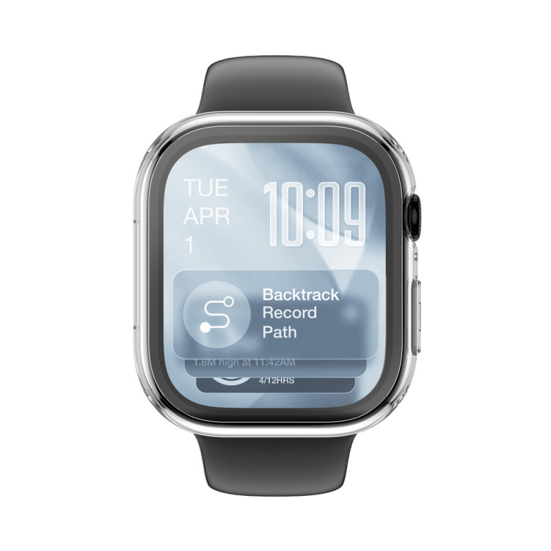 AmazingThing Radix FullGuard stikla ekrāna aizsargplēve ar apvalku Apple Watch Series 11 46 mm, caurspīdīga