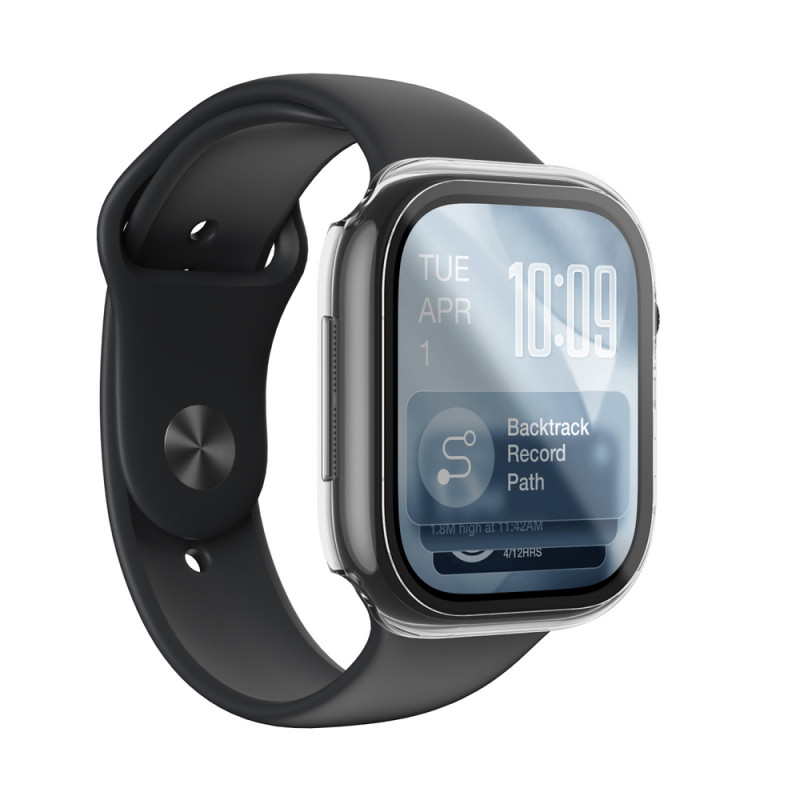 AmazingThing Radix FullGuard stikla ekrāna aizsargplēve ar apvalku Apple Watch Series 11 46 mm, caurspīdīga