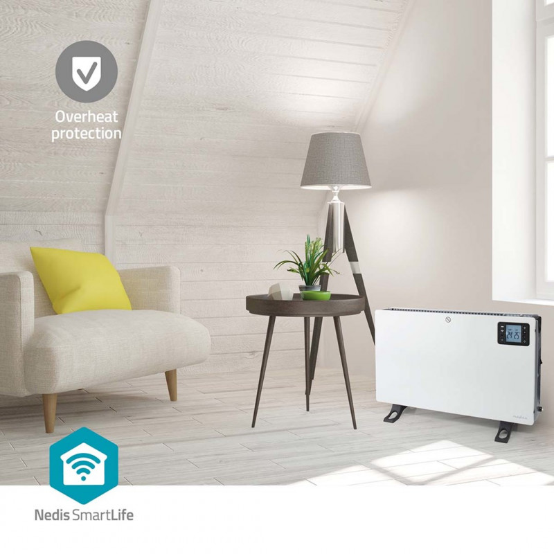 Nedis SmartLife HTCO50WTW elektriskais sildītājs, 2000 W, balts