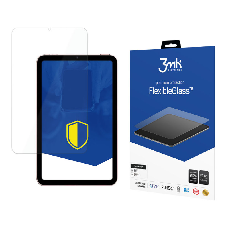 3MK FlexibleGlass hibrīdstikla ekrāna aizsargplēve Apple iPad mini 2021 (6. paaudze) / iPad mini 8.3" 2024 (7. paaudze)