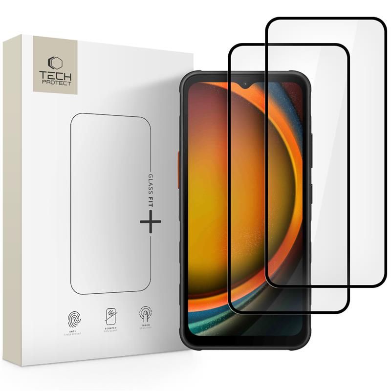 Tech-Protect Glass Fit+ rūdītais stikls Samsung Galaxy Xcover 7 / 7 Pro (2 gab.), melns