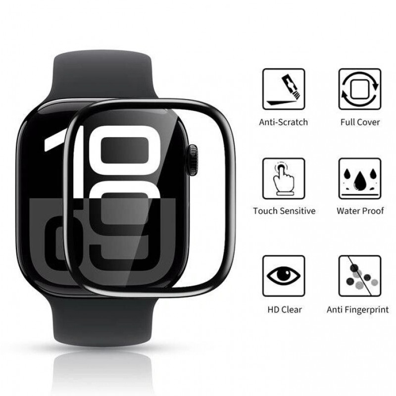 Tech-Protect Glass Flex+ THP4226 hibrīdstikls Huawei Watch Fit 3 / 4 (2 gab.), melns