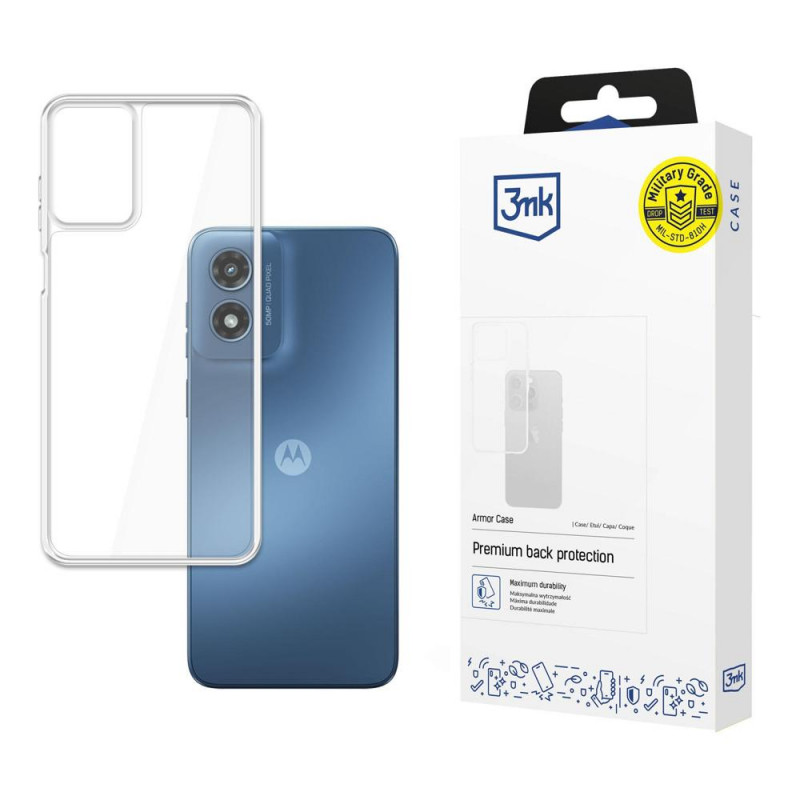 3MK Armor Case viedtālruņa maciņš Motorola Moto G Play 2024, caurspīdīgs