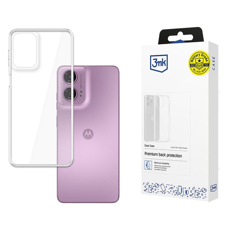 3MK Clear Case viedtālruņa maciņš Motorola Moto G24, caurspīdīgs