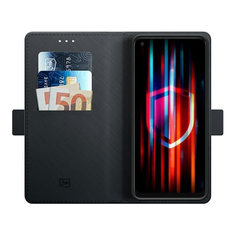 3MK Wallet Case maciņa tipa vāciņš Oppo A78 4G, melns