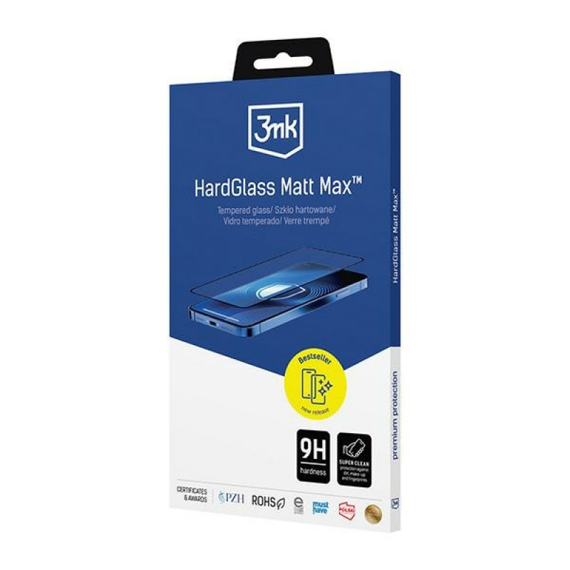 3MK HardGlass Matt Max rūdītā stikla ekrāna aizsargs Apple iPhone XS Max / 11 Pro Max, matēts