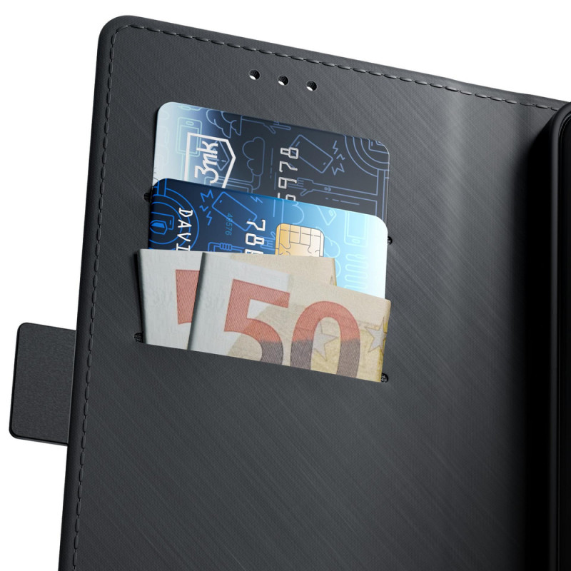 3MK Wallet Case maciņa futrālis Apple iPhone 16 Pro Max, melns