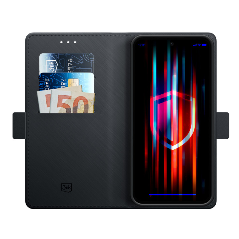 3MK Wallet Case vāciņš Samsung Galaxy S24+, melns