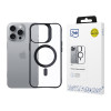 3mk Satin Armor MagCase ar MagSafe Apple iPhone 16 Pro, caurspīdīgs ar melnu rāmi