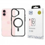 3mk Satin Armor MagCase ar MagSafe Apple iPhone 16 Plus (W-3SAMaCa-AiP16Plu-0), caurspīdīgs ar melnu rāmi