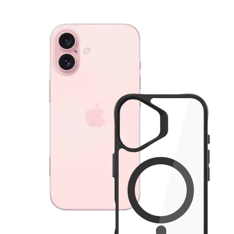 3mk Satin Armor MagCase ar MagSafe Apple iPhone 16 (W-3SAMaCa-AiP16-0), caurspīdīgs ar melnu rāmi