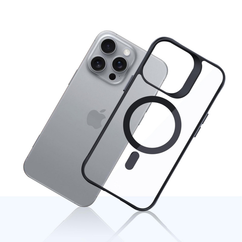 3mk Satin Armor MagCase ar MagSafe Apple iPhone 16 Pro Max (W-3SAMaCa-AiP16PM-0), caurspīdīgs ar melnu rāmi