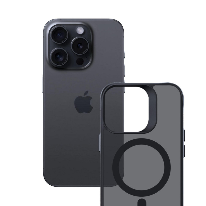 3mk Smoke MagCase ar MagSafe Apple iPhone 16 Pro Max (W-3SmoMaCa-AiP16PM-0), daļēji caurspīdīgs