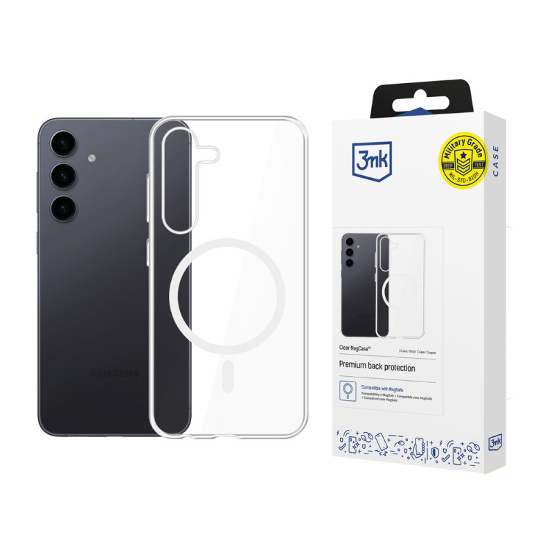 3mk Clear MagCase Samsung Galaxy S24+ maciņš, caurspīdīgs
